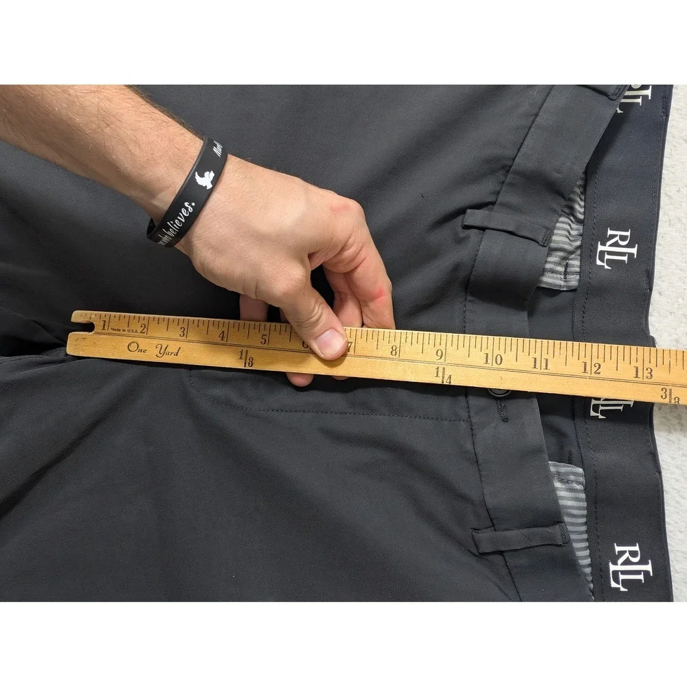 Lauren Ralph Lauren‎ Pants Mens 36/34 Black Grip Waist Nylon Stretch Chino